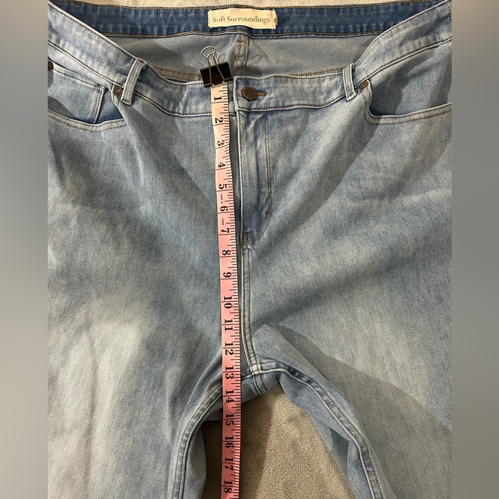 Soft surroundings ultimate denim wide leg jeans - Picture 4 of 9